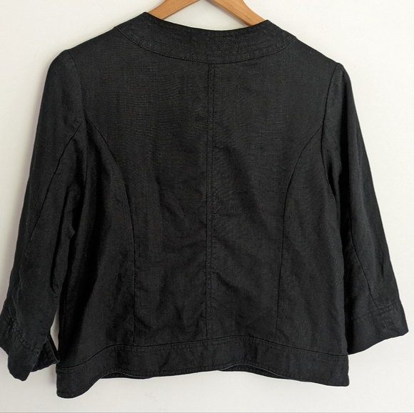 Marvin Richards Linen Button Up Jacket Black Size Medium - Picture 4 of 6